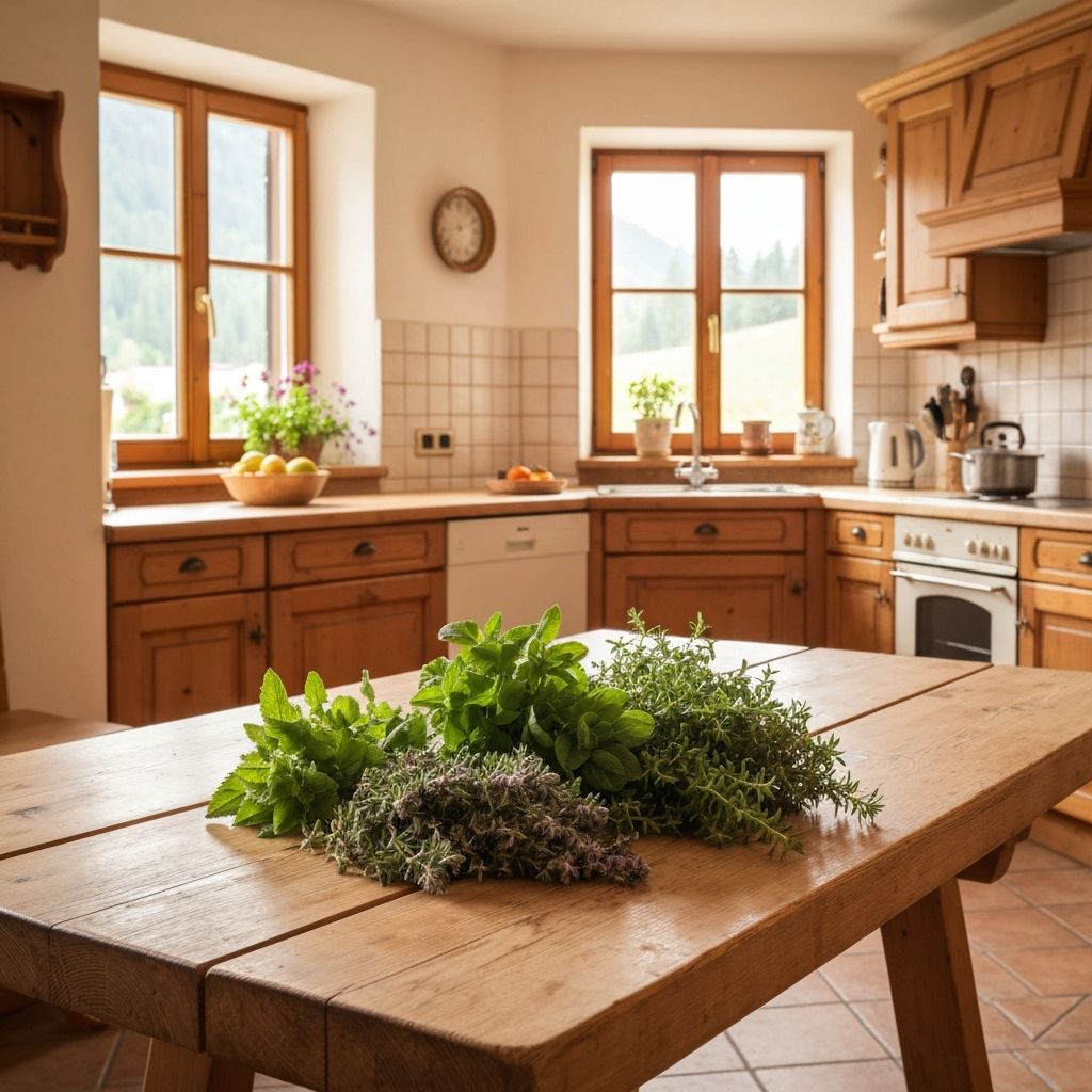 Frische Alpenkräuter